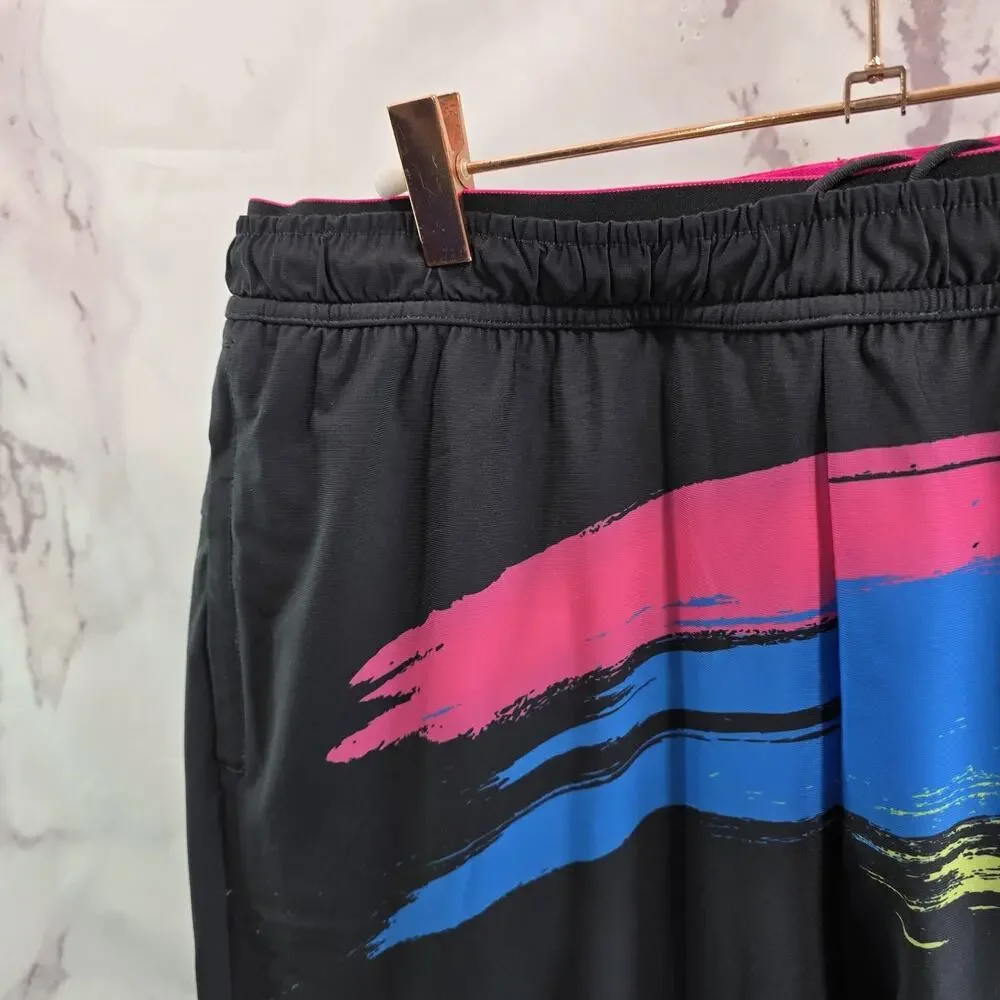 Chubbies Pants Mens Large Black Pink Ultimate Sport Jogger Training Living Retro